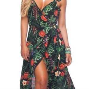 Izzy & Lola Wrap Floral Print Bechy Dress Size S